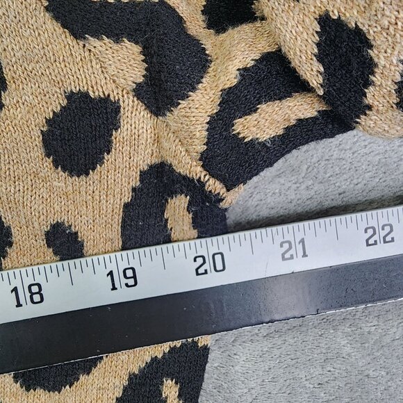 Womens A New Day Sweater Brown & Black Leopard Print Long Sleeve Crew Neck XL - Picture 6 of 8